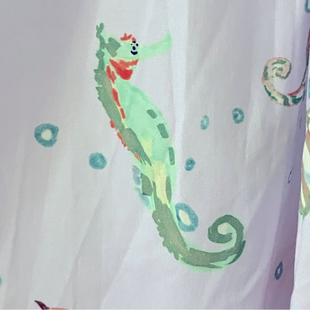 Hill House Ophelia Dress in Sea Creatures Puff Sleeves Babydoll Pockets NWT - Picture 14 of 14